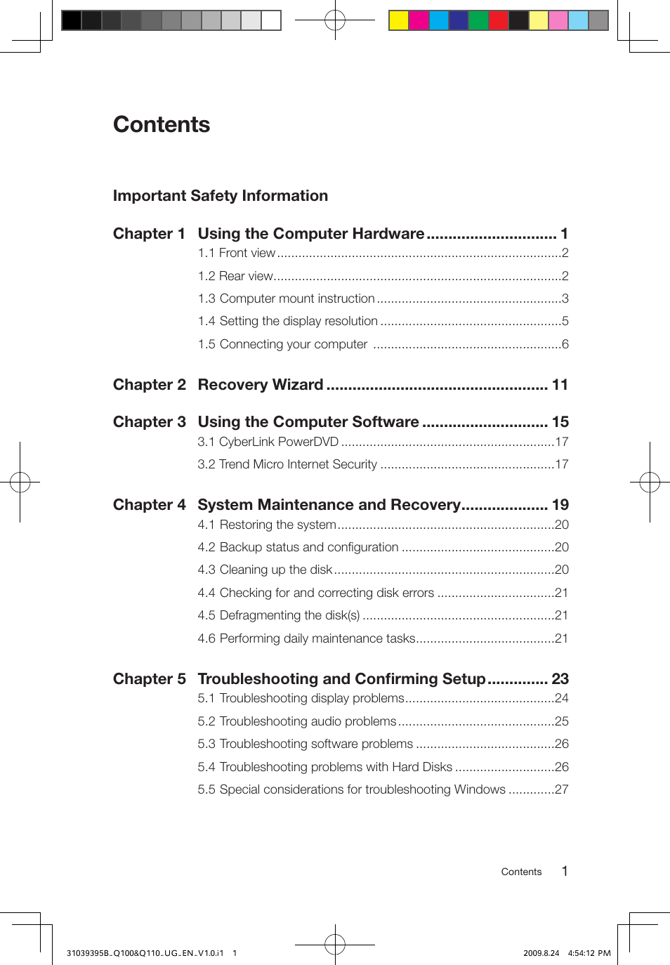 Lenovo IdeaCentre Q100 User Manual | Page 4 / 33