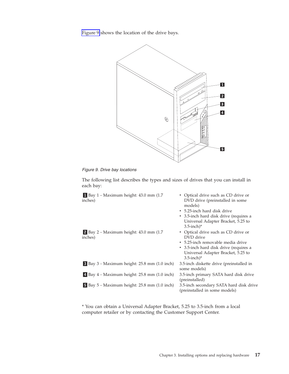 Drive, Locations | Lenovo ThinkCentre A57e User Manual | Page 25 / 56