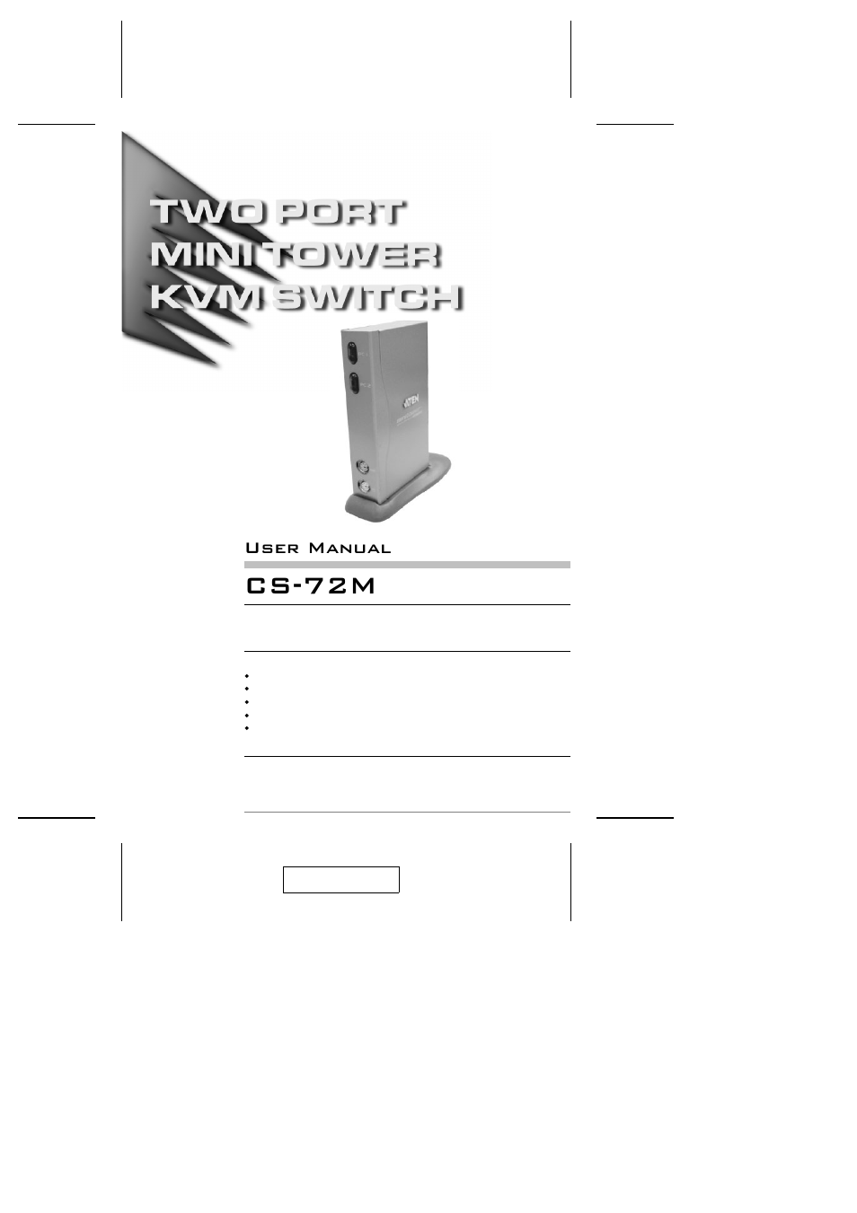 ATEN CS-72M User Manual | 16 pages