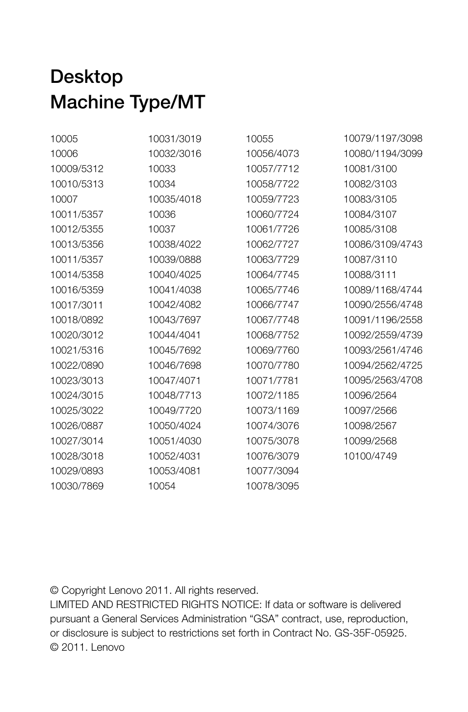 Desktop machine type/mt | Lenovo IdeaCentre A720 User Manual | Page 2 / 47