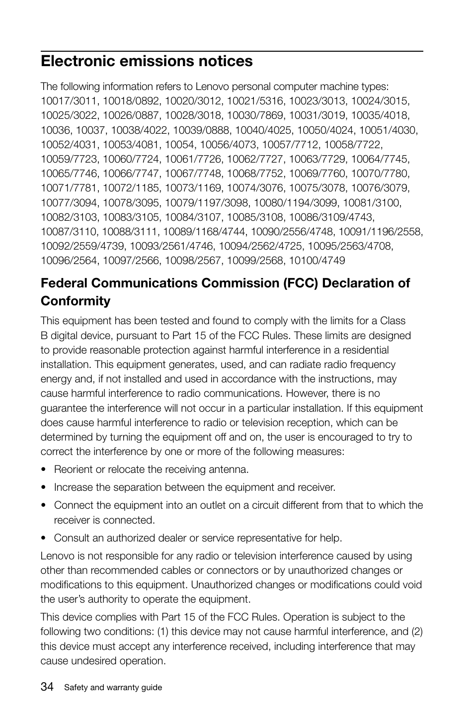 Electronic emissions notices | Lenovo IdeaCentre A720 User Manual | Page 39 / 47