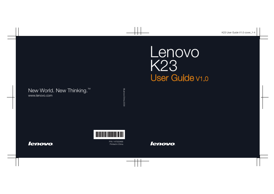 Lenovo K23 Notebook User Manual | 146 pages