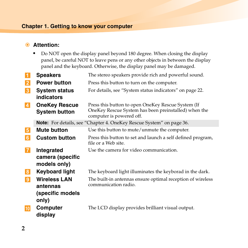 Lenovo K23 Notebook User Manual | Page 16 / 146