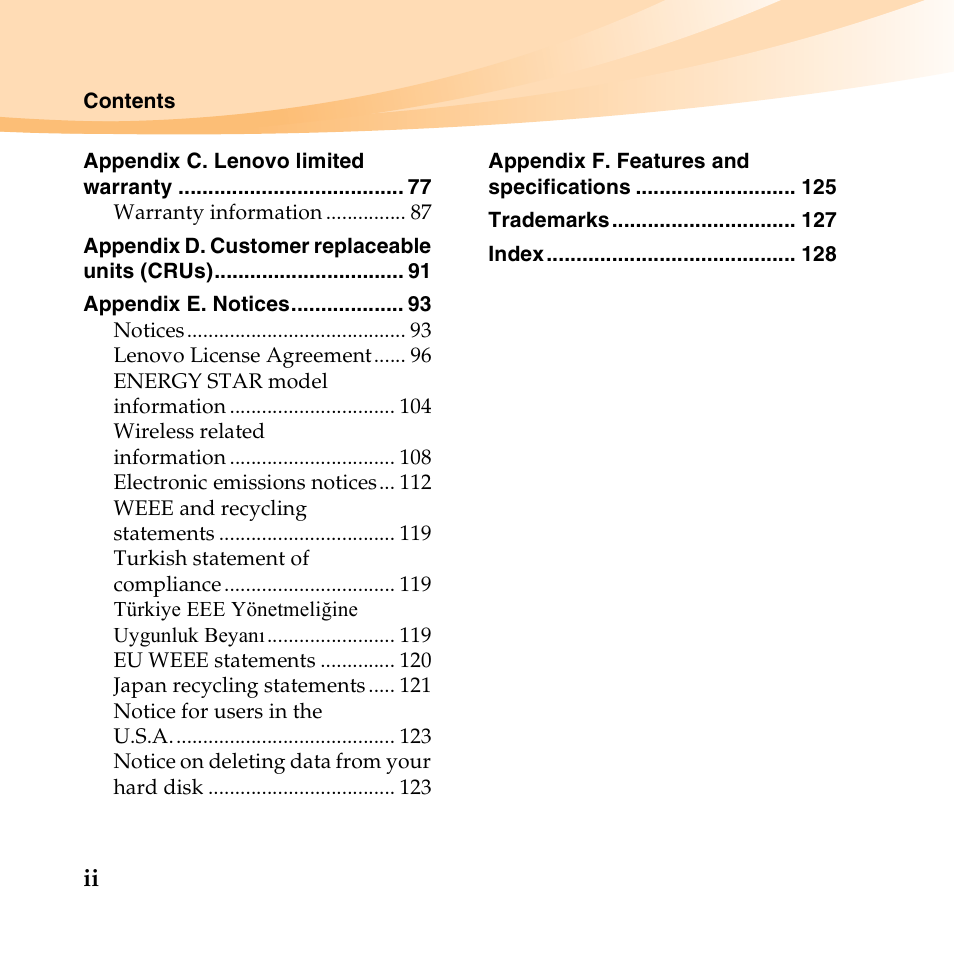 Lenovo K23 Notebook User Manual | Page 8 / 146