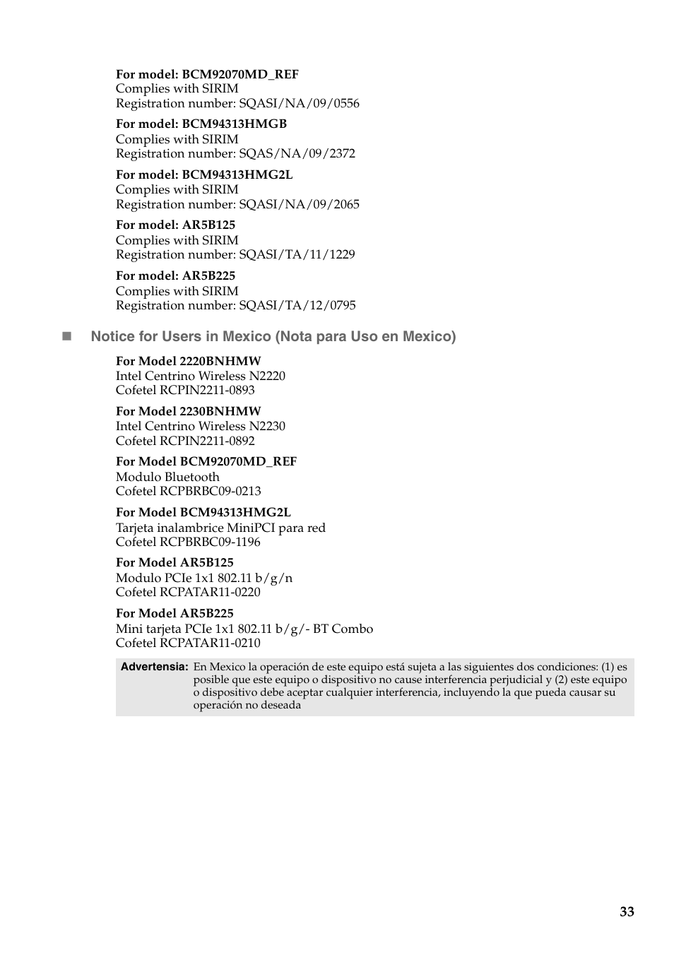 Lenovo IdeaPad U510 Notebook User Manual | Page 33 / 37