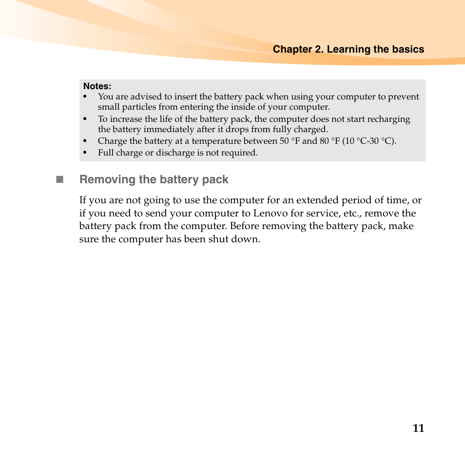 11  removing the battery pack | Lenovo IdeaPad S10-3 FR User Manual | Page 25 / 134