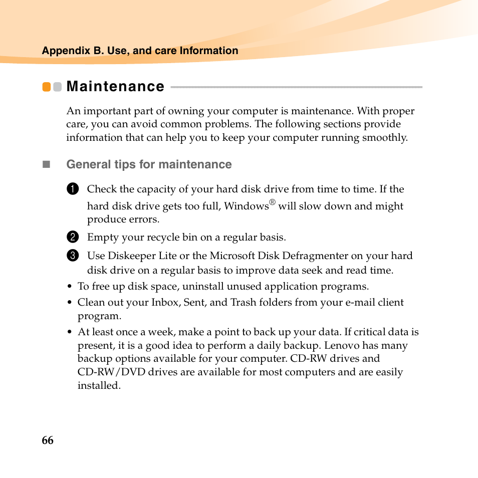 Maintenance | Lenovo IdeaPad S10-3 FR User Manual | Page 80 / 134