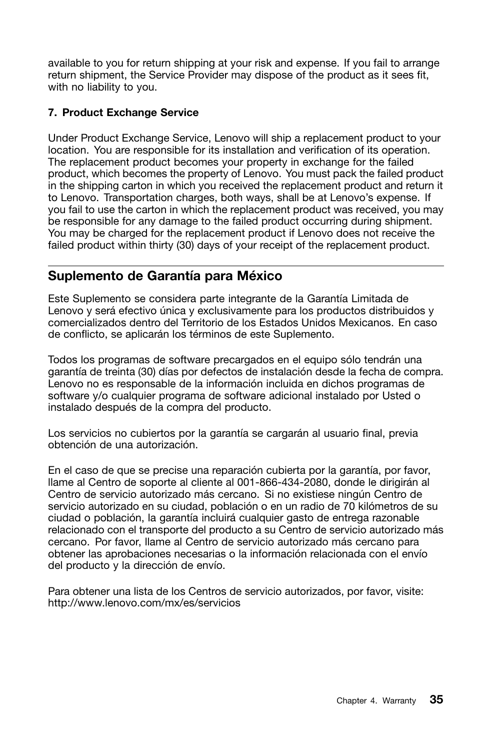 Suplemento de garantía para méxico | Lenovo ThinkCentre M91 User Manual | Page 39 / 276