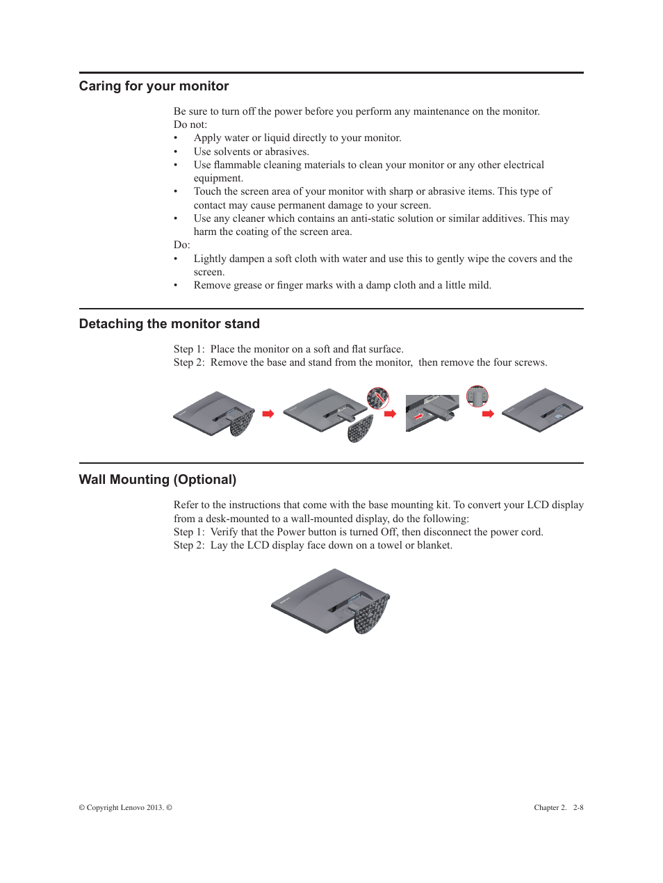 Lenovo ThinkVision E2323s 23-inch FHD WLED Backlit LCD Monitor User Manual | Page 18 / 32