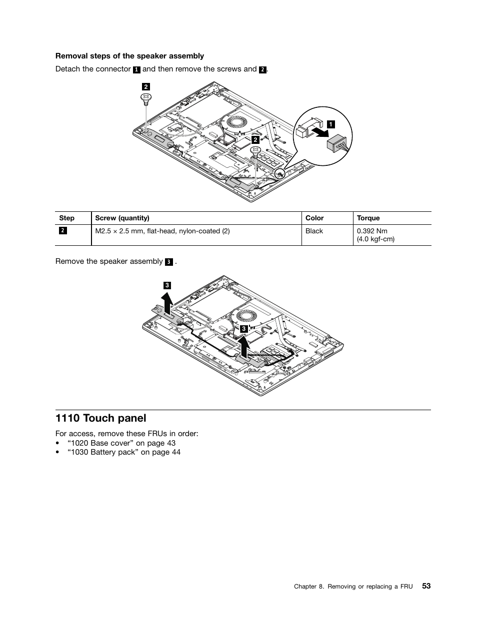 1110 touch panel | Lenovo V4400u Notebook User Manual | Page 59 / 94