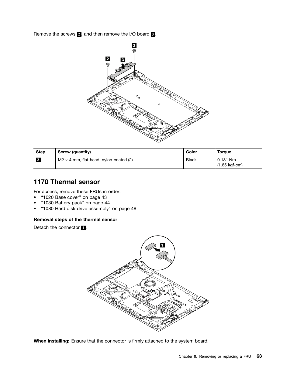 1170 thermal sensor | Lenovo V4400u Notebook User Manual | Page 69 / 94
