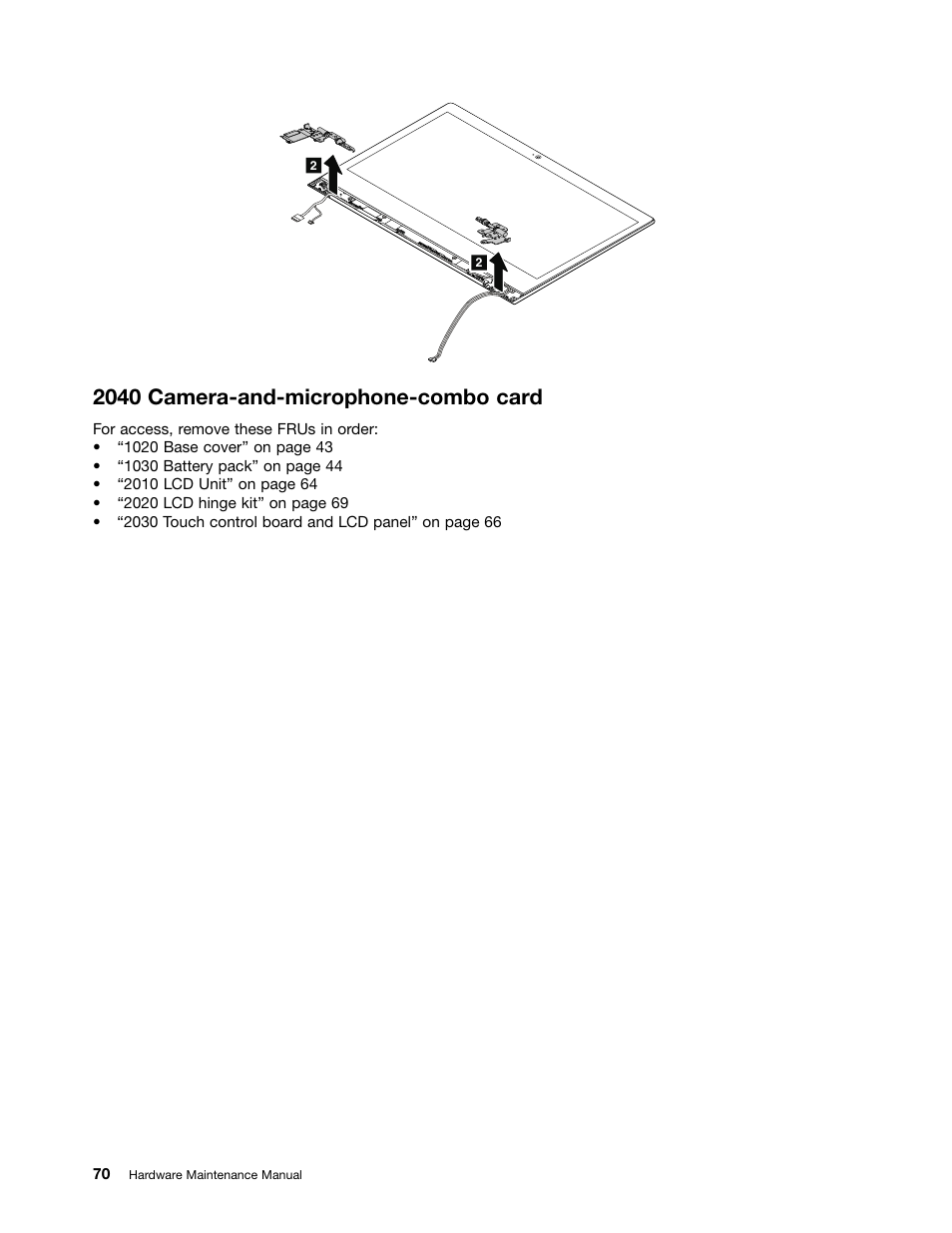 2040 camera-and-microphone-combo card | Lenovo V4400u Notebook User Manual | Page 76 / 94