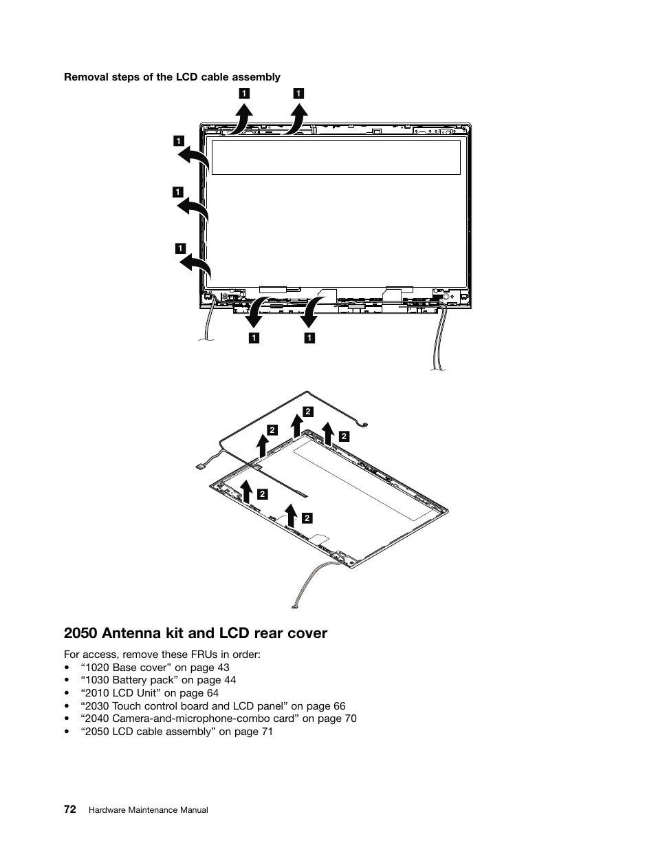 2050 antenna kit and lcd rear cover | Lenovo V4400u Notebook User Manual | Page 78 / 94
