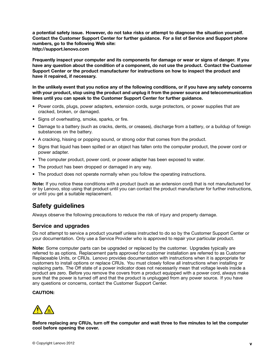 Safety guidelines | Lenovo B485 Notebook User Manual | Page 7 / 90