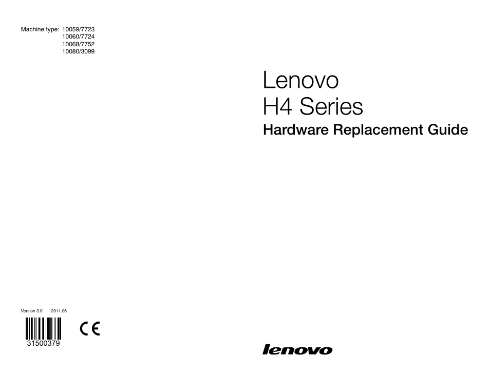 Lenovo H415 Desktop User Manual | 37 pages