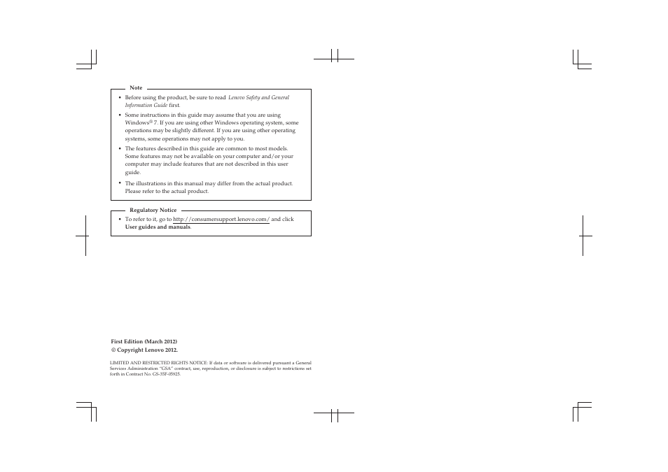 Lenovo IdeaPad S100c Notebook User Manual | Page 2 / 48