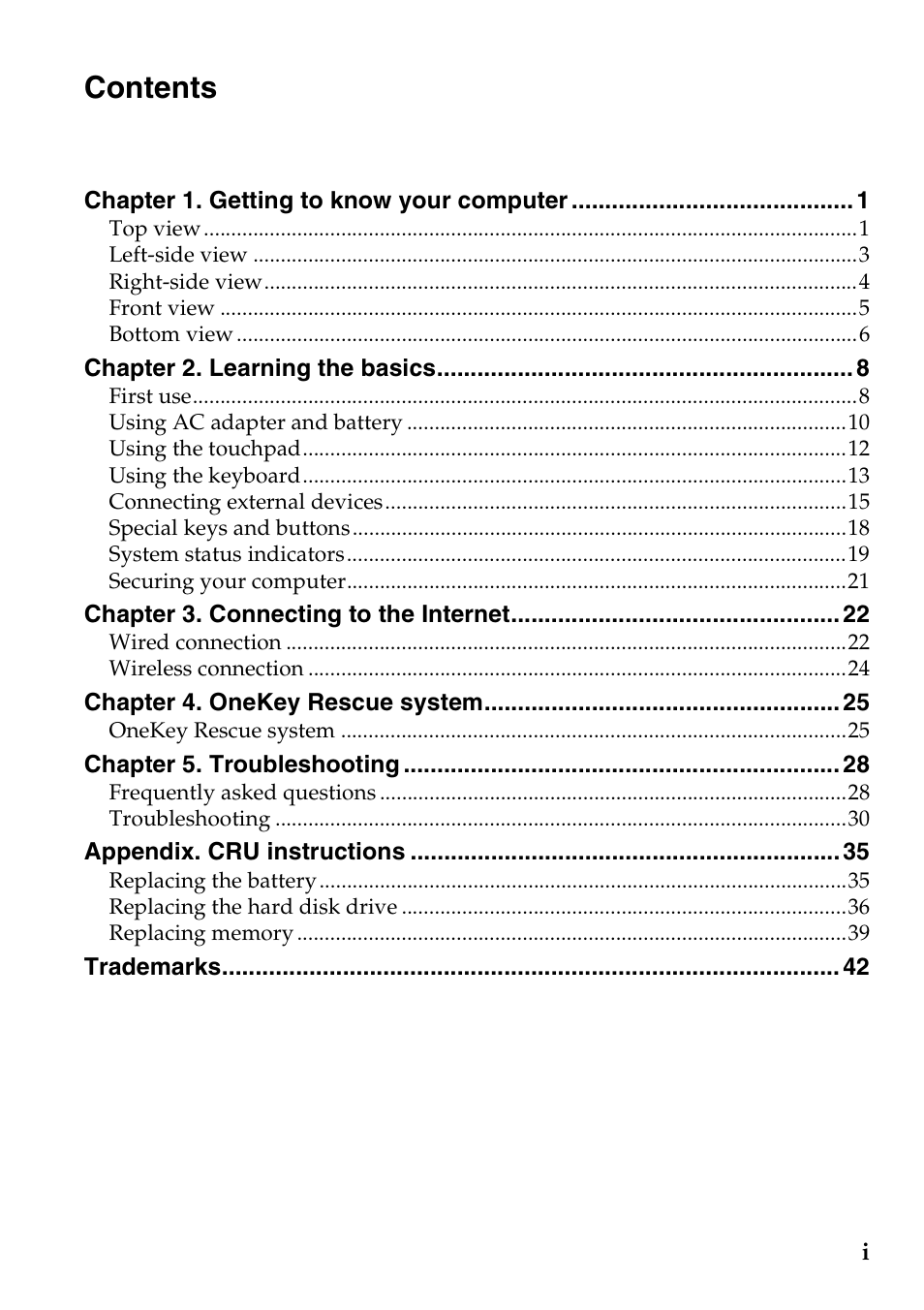 Lenovo IdeaPad S100c Notebook User Manual | Page 3 / 48
