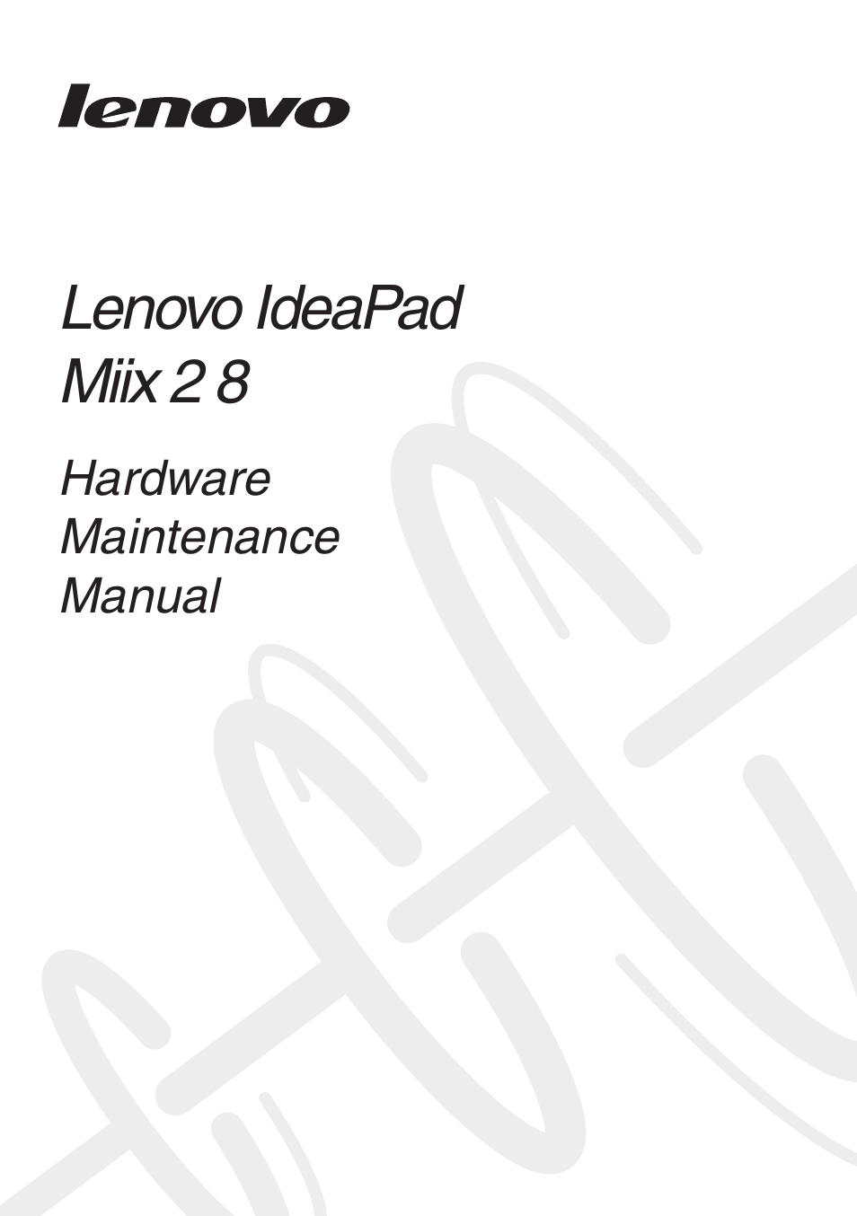 Lenovo Miix 2 8 Tablet Lenovo User Manual | 57 pages