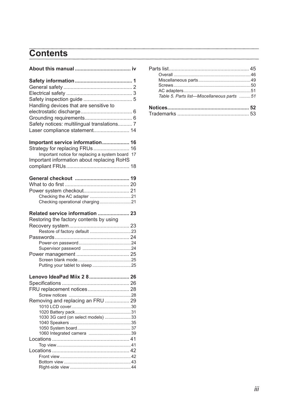 Lenovo Miix 2 8 Tablet Lenovo User Manual | Page 3 / 57