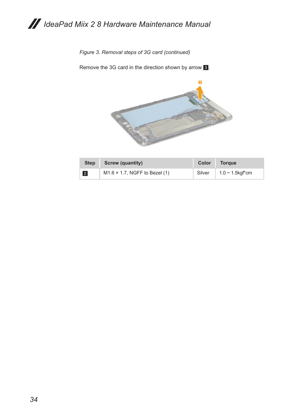 Ideapad miix 2 8 hardware maintenance manual | Lenovo Miix 2 8 Tablet Lenovo User Manual | Page 38 / 57