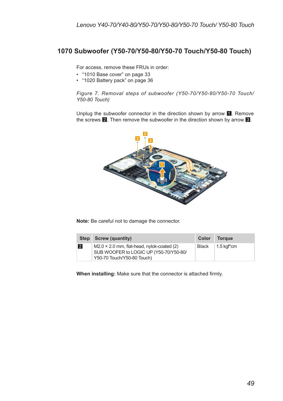 1070 subwoofer (y50-70/y50-80, Y50-70 touch/y50-80 touch) | Lenovo Y50-70 User Manual | Page 53 / 106