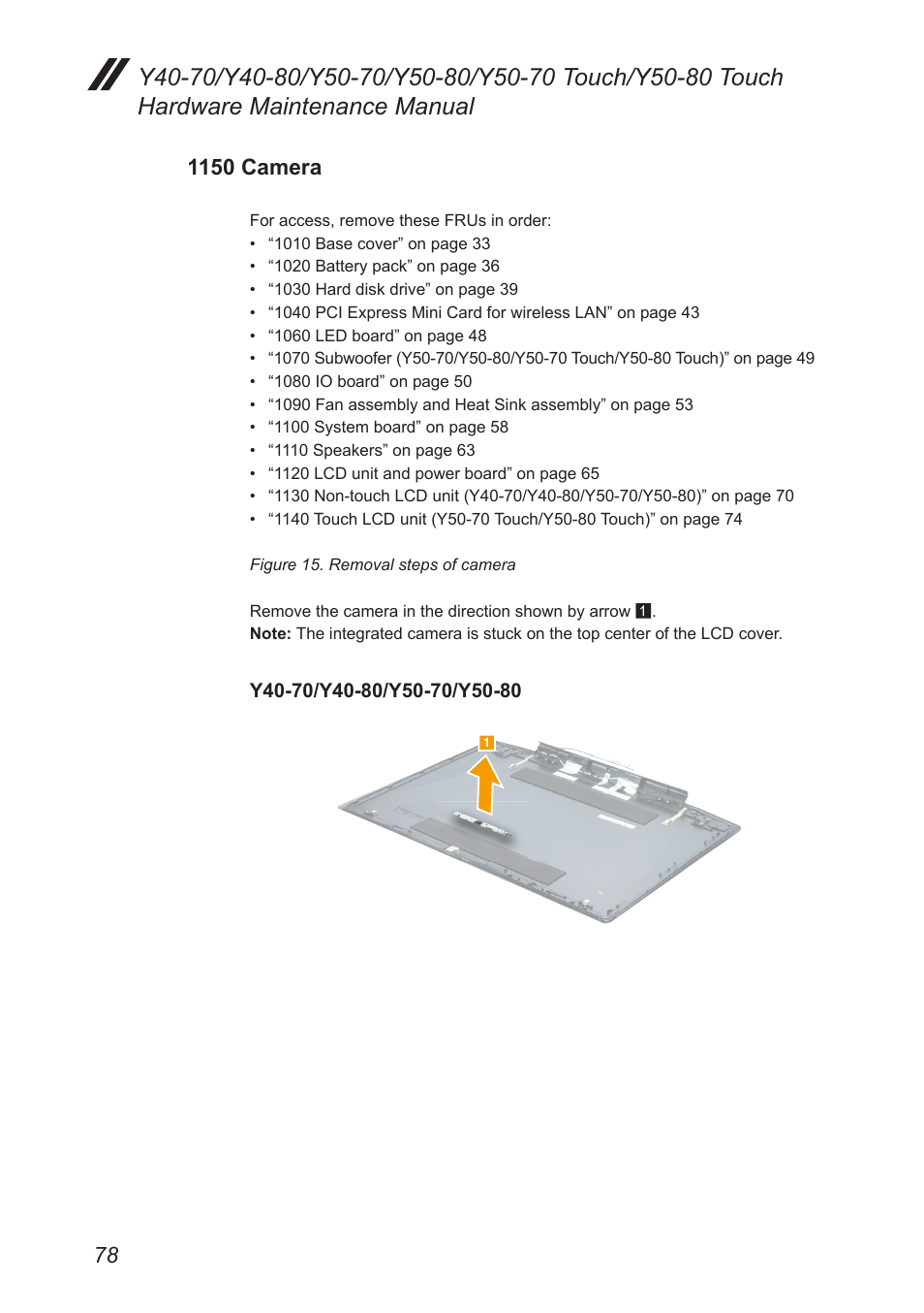 1150 camera | Lenovo Y50-70 User Manual | Page 82 / 106