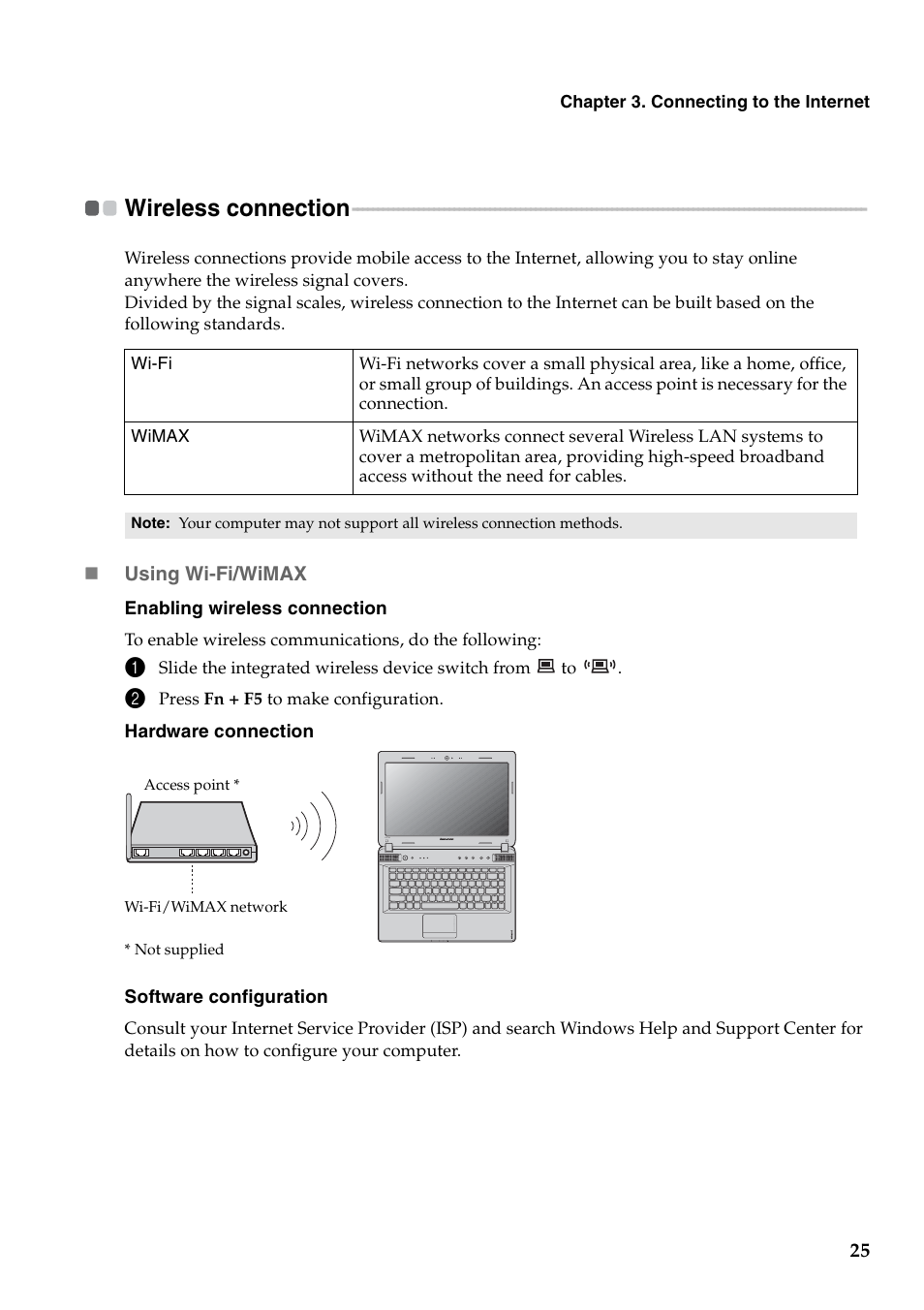 Wireless connection | Lenovo IdeaPad Y471A User Manual | Page 29 / 49