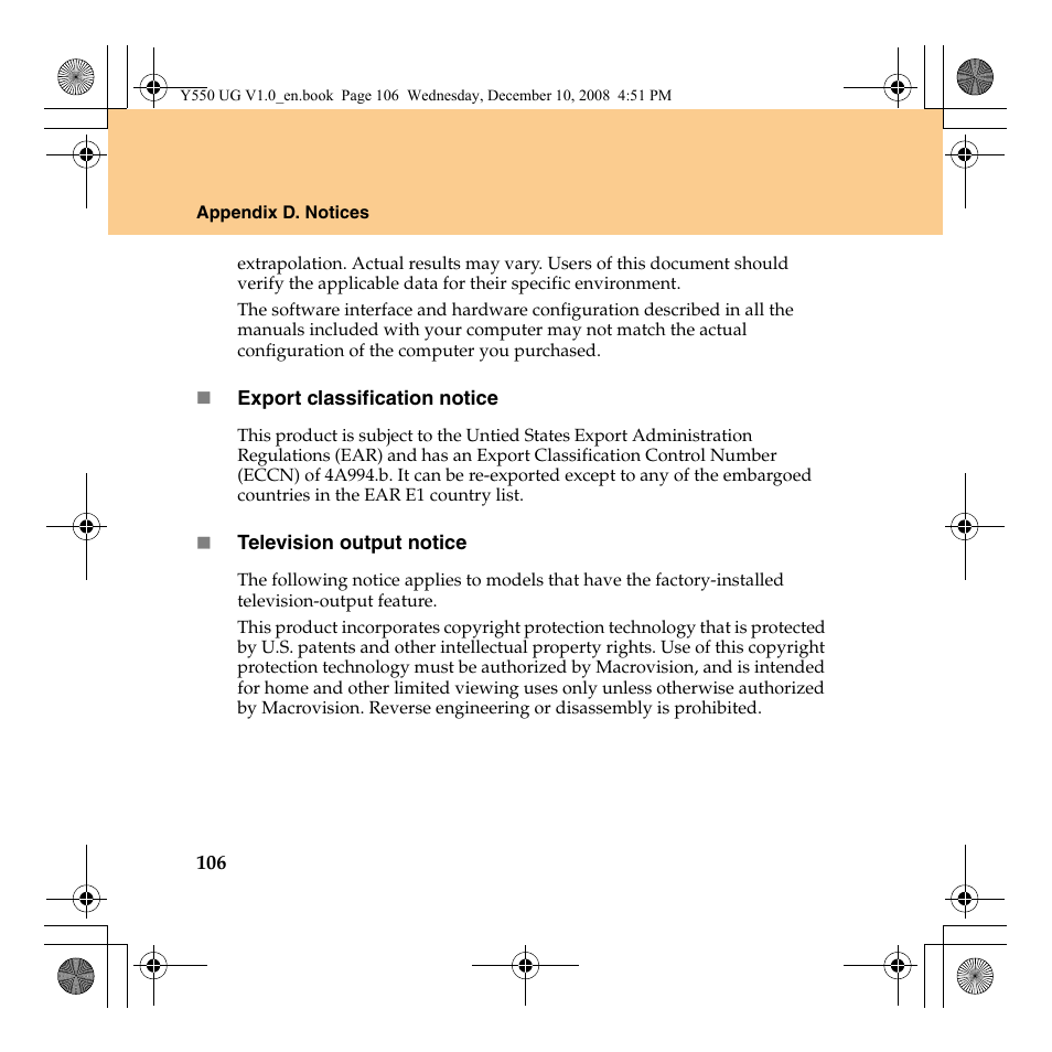 Lenovo IdeaPad Y550 User Manual | Page 114 / 138