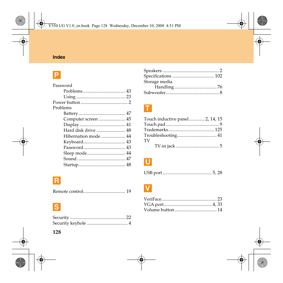 Lenovo IdeaPad Y550 User Manual | Page 136 / 138