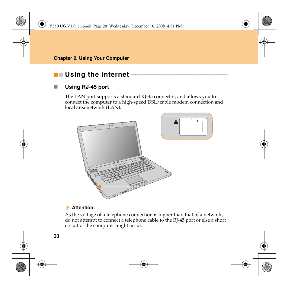 Using the internet | Lenovo IdeaPad Y550 User Manual | Page 28 / 138