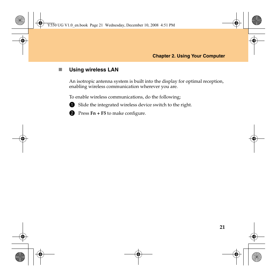 Lenovo IdeaPad Y550 User Manual | Page 29 / 138