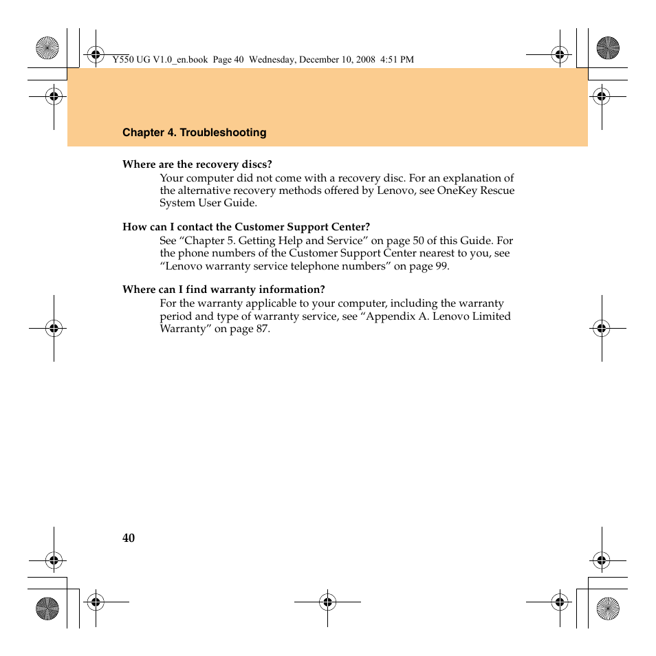 Lenovo IdeaPad Y550 User Manual | Page 48 / 138