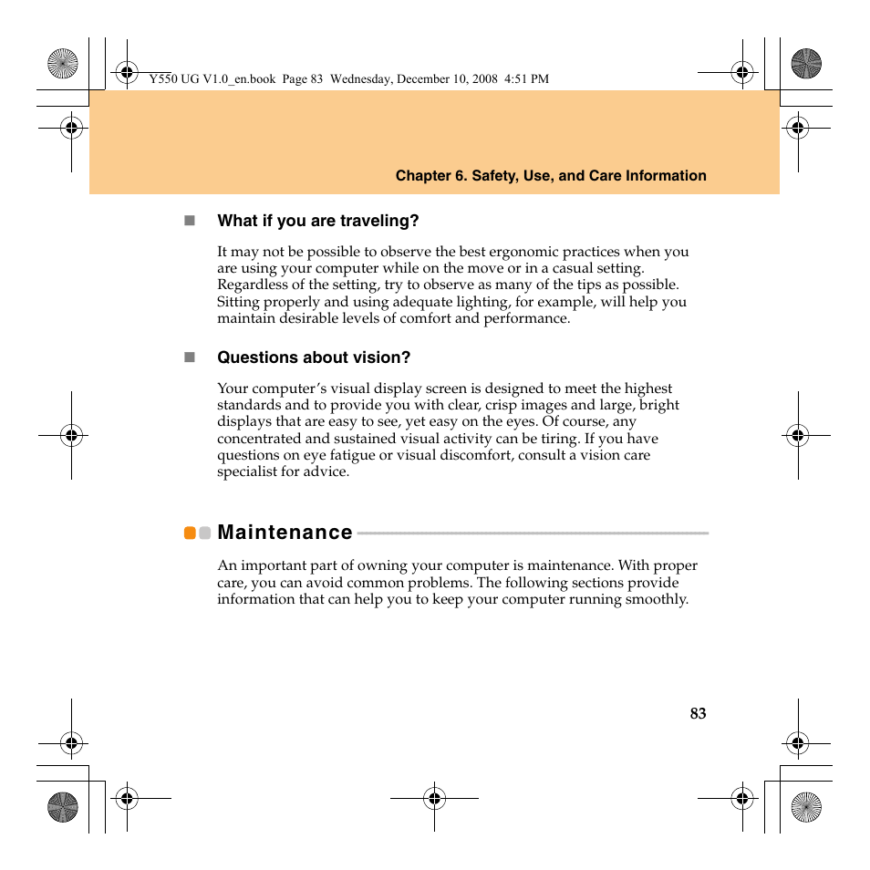 Maintenance | Lenovo IdeaPad Y550 User Manual | Page 91 / 138