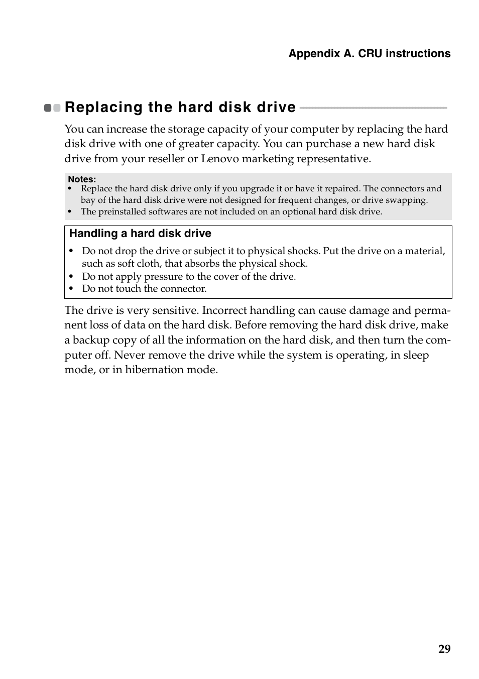 Replacing the hard disk drive | Lenovo IdeaPad V360 User Manual | Page 33 / 58