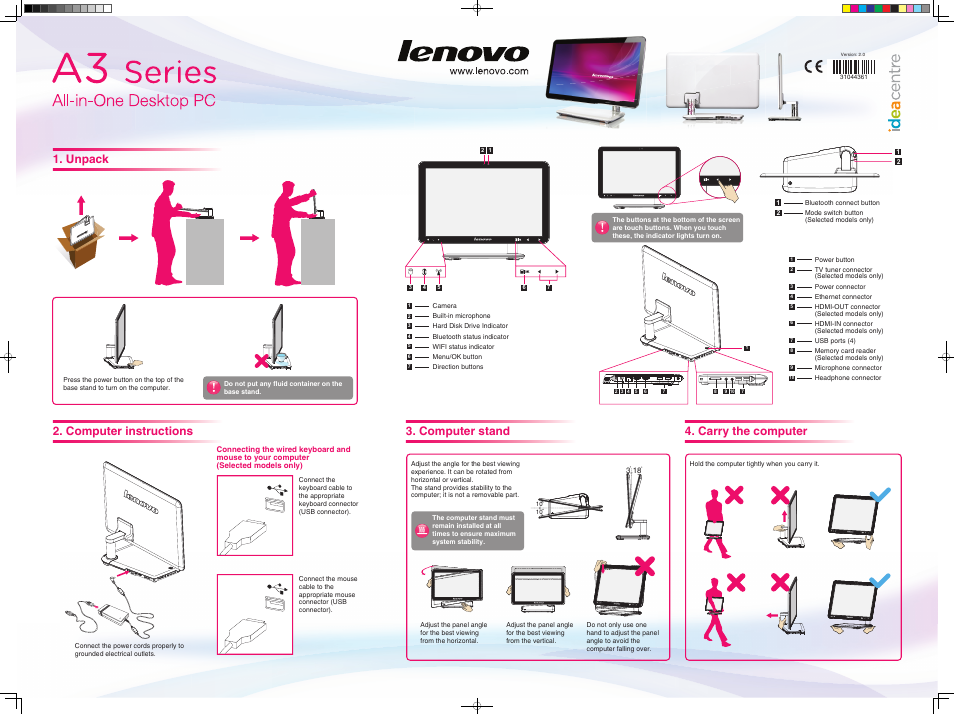 Lenovo IdeaCentre A310 User Manual | 2 pages