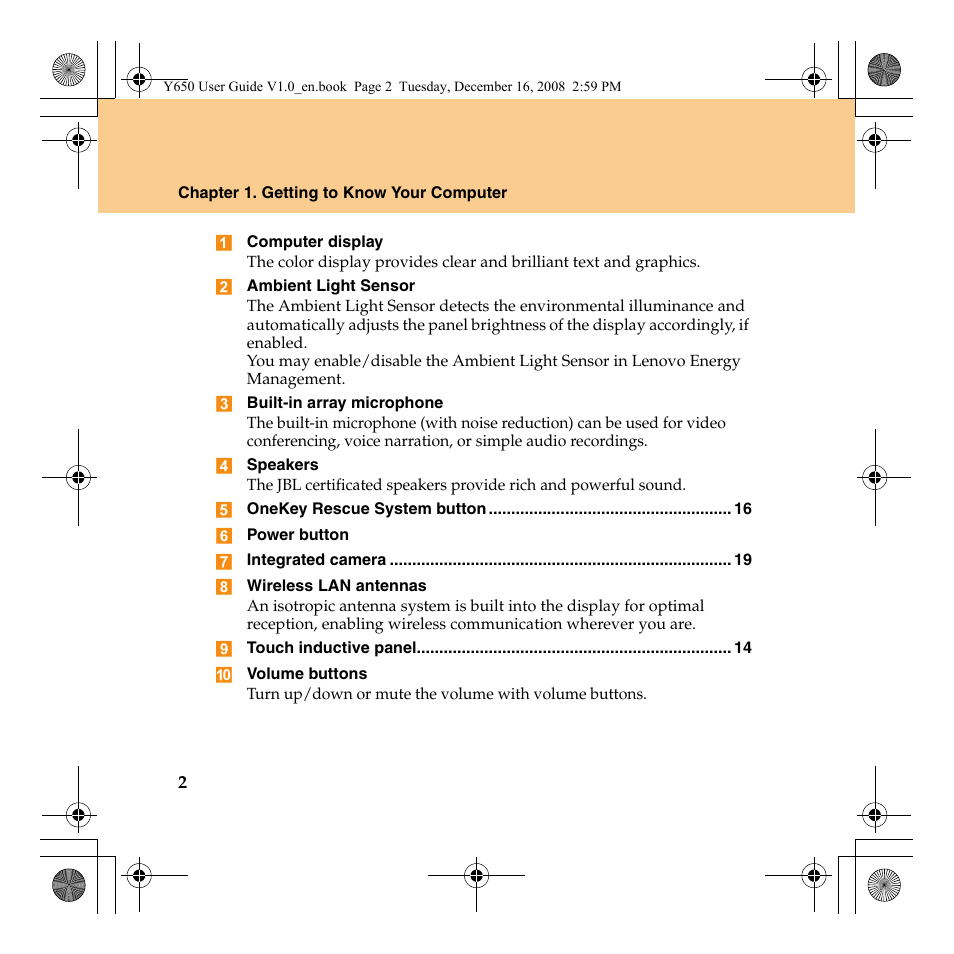 Lenovo IdeaPad Y650 User Manual | Page 10 / 138