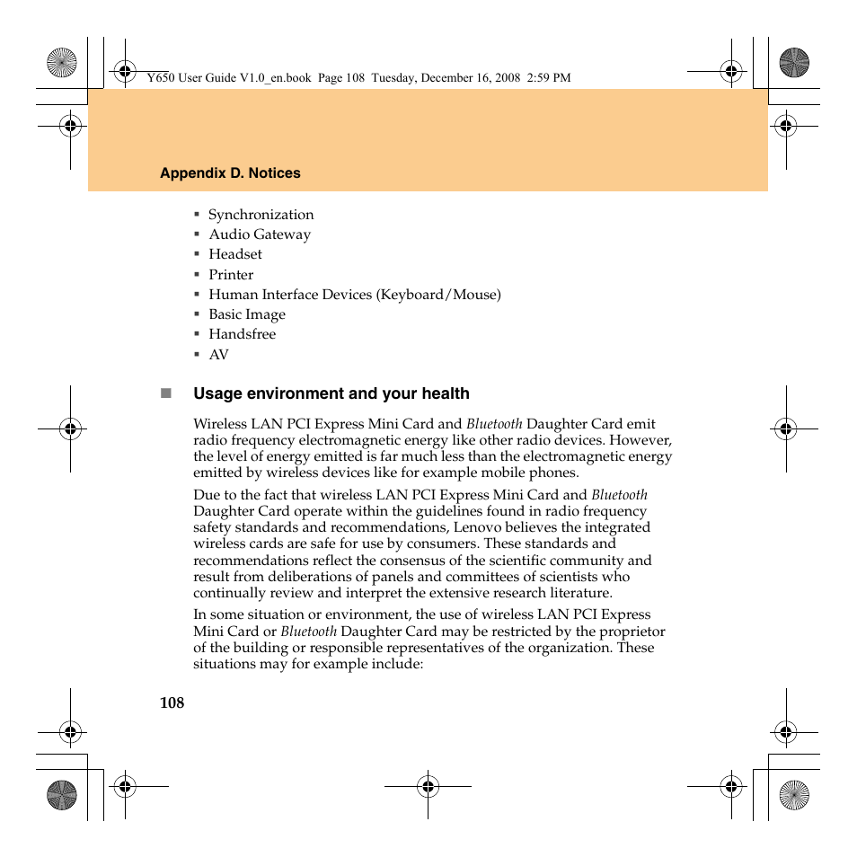 Lenovo IdeaPad Y650 User Manual | Page 116 / 138