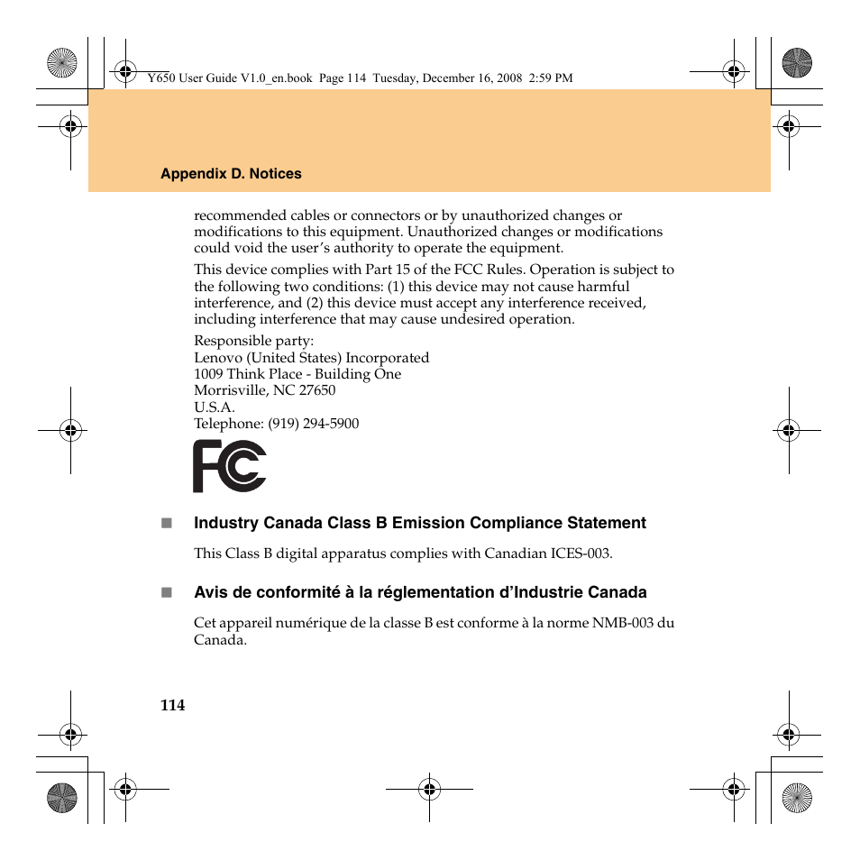 Lenovo IdeaPad Y650 User Manual | Page 122 / 138