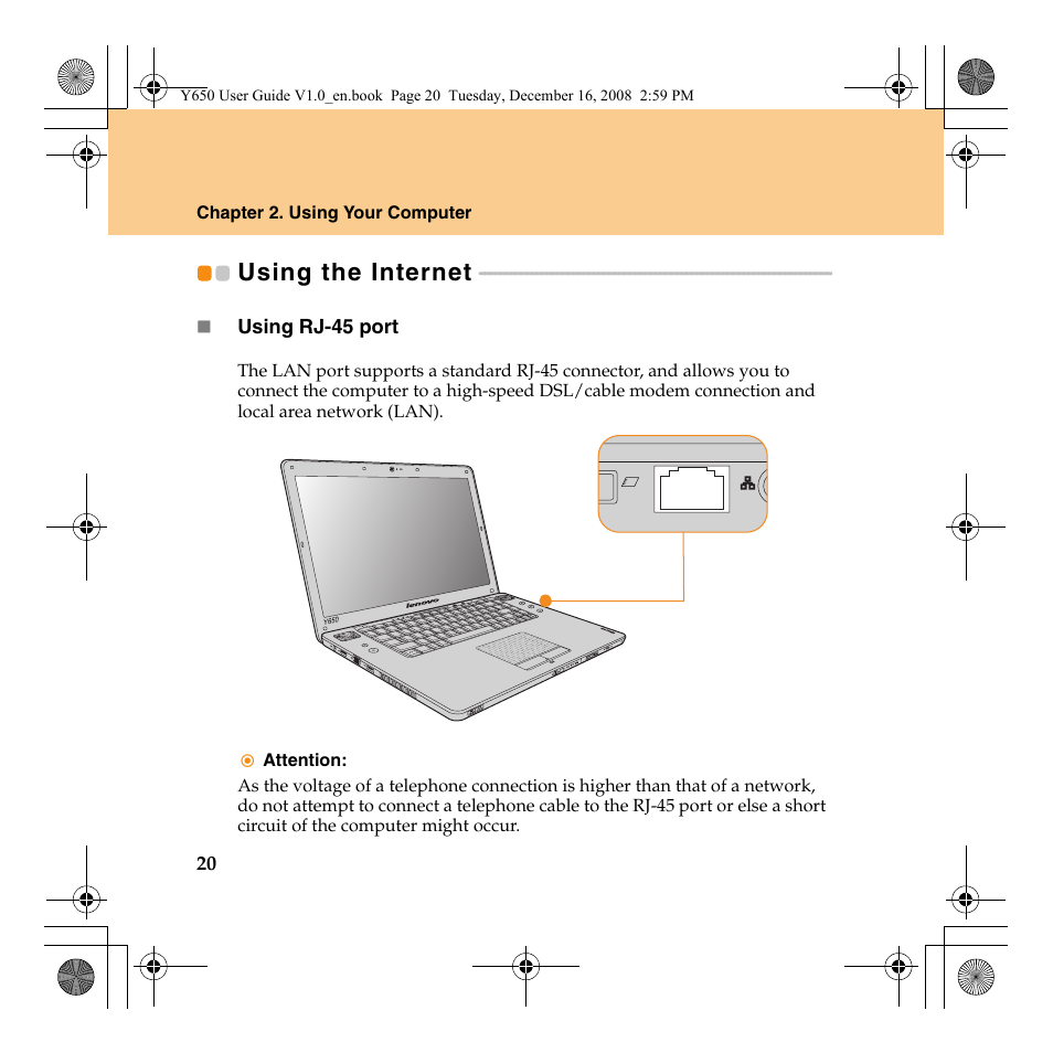 Using the internet | Lenovo IdeaPad Y650 User Manual | Page 28 / 138