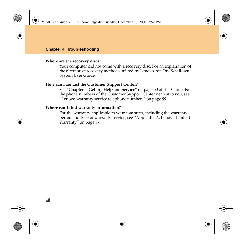 Lenovo IdeaPad Y650 User Manual | Page 48 / 138