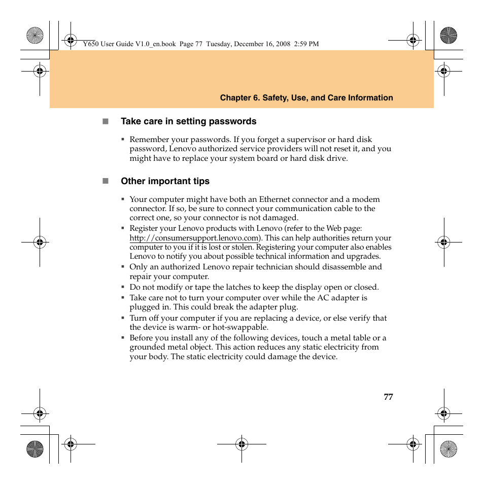 Lenovo IdeaPad Y650 User Manual | Page 85 / 138