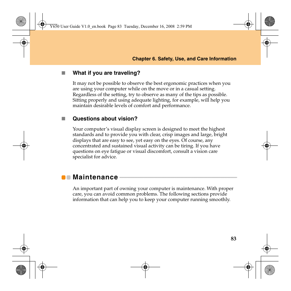 Maintenance | Lenovo IdeaPad Y650 User Manual | Page 91 / 138