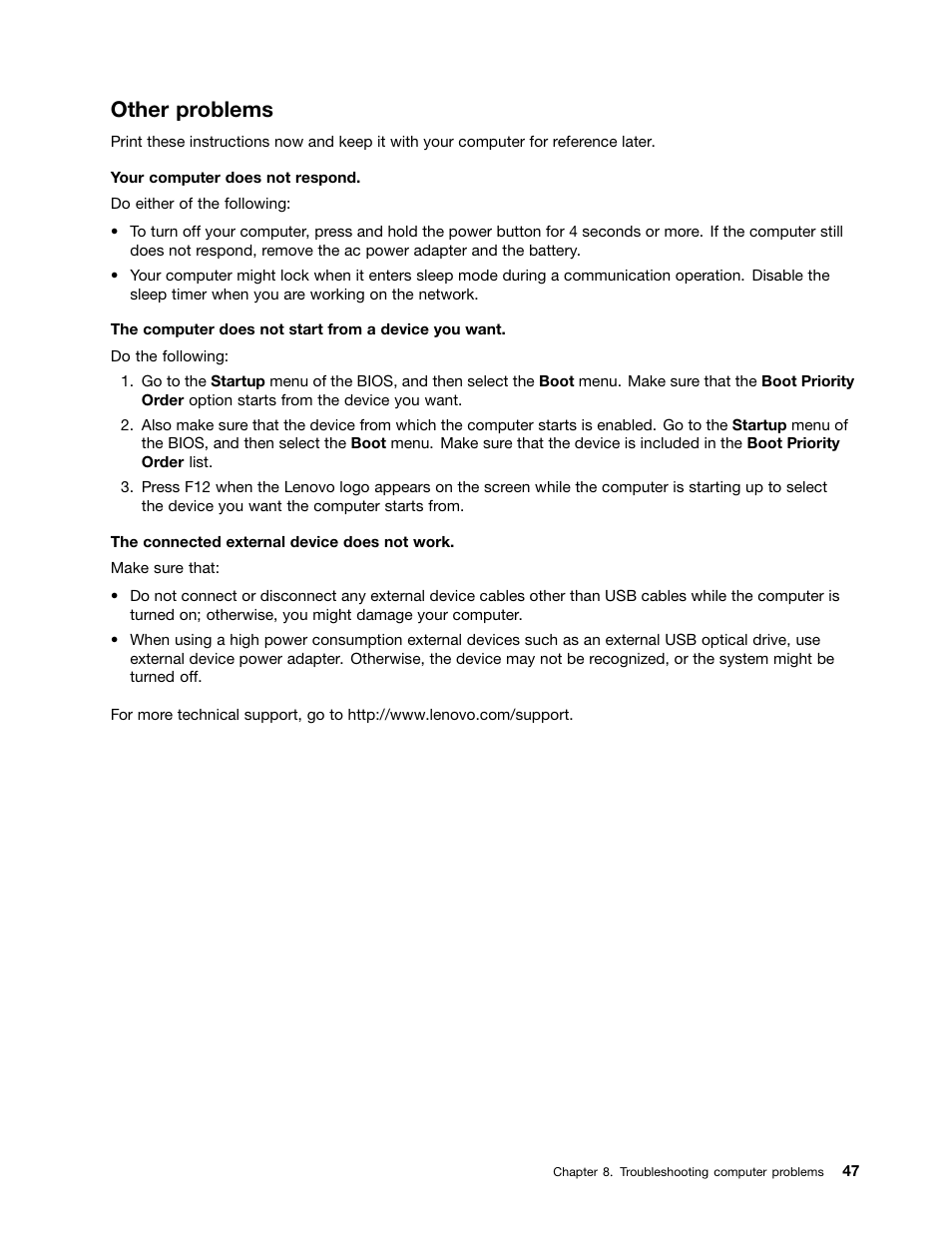 Other problems | Lenovo K49 Notebook User Manual | Page 61 / 72