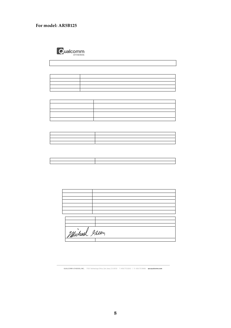 For model: ar5b125, Declaration of conformity | Lenovo Flex 10 Notebook Lenovo User Manual | Page 8 / 9