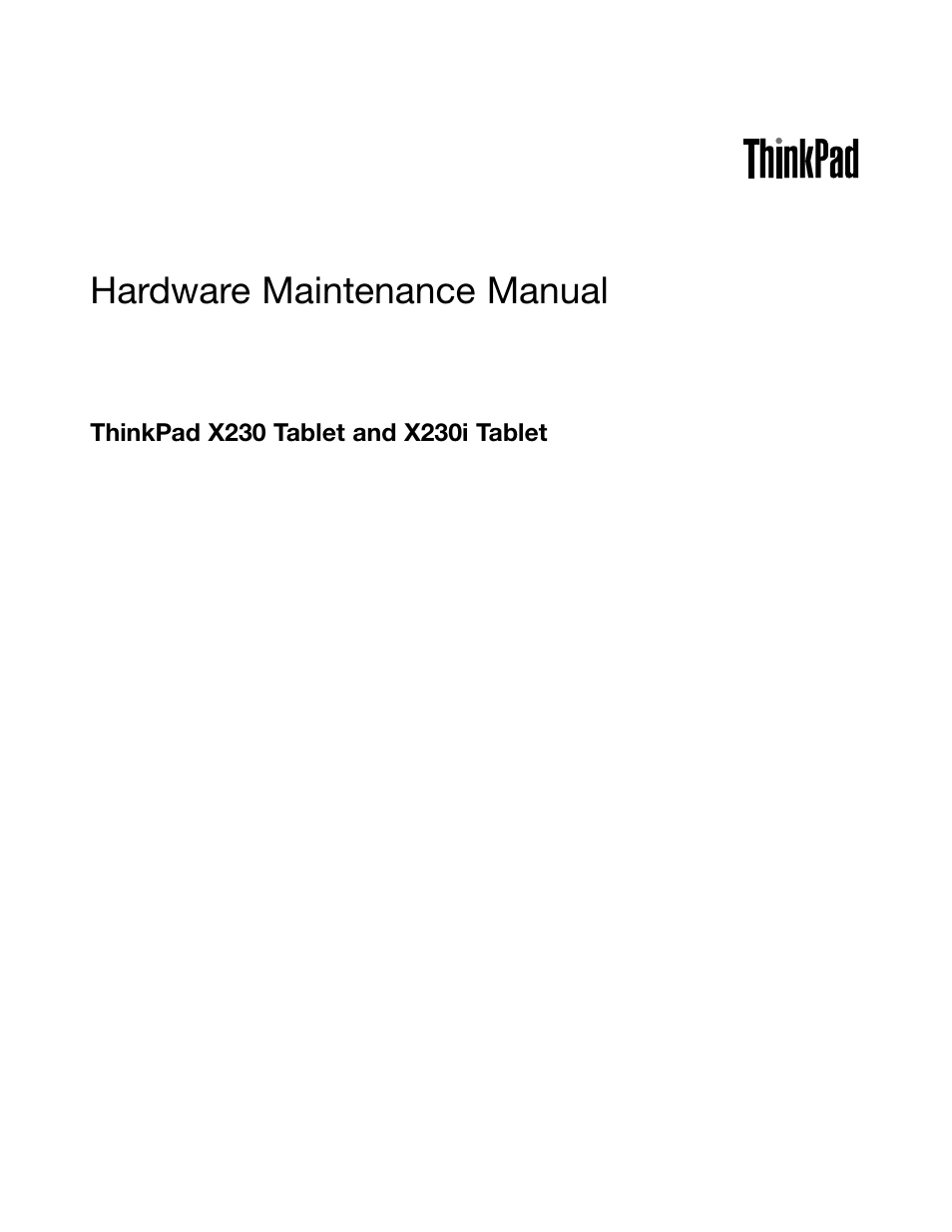 Lenovo ThinkPad X230 Tablet User Manual | 118 pages