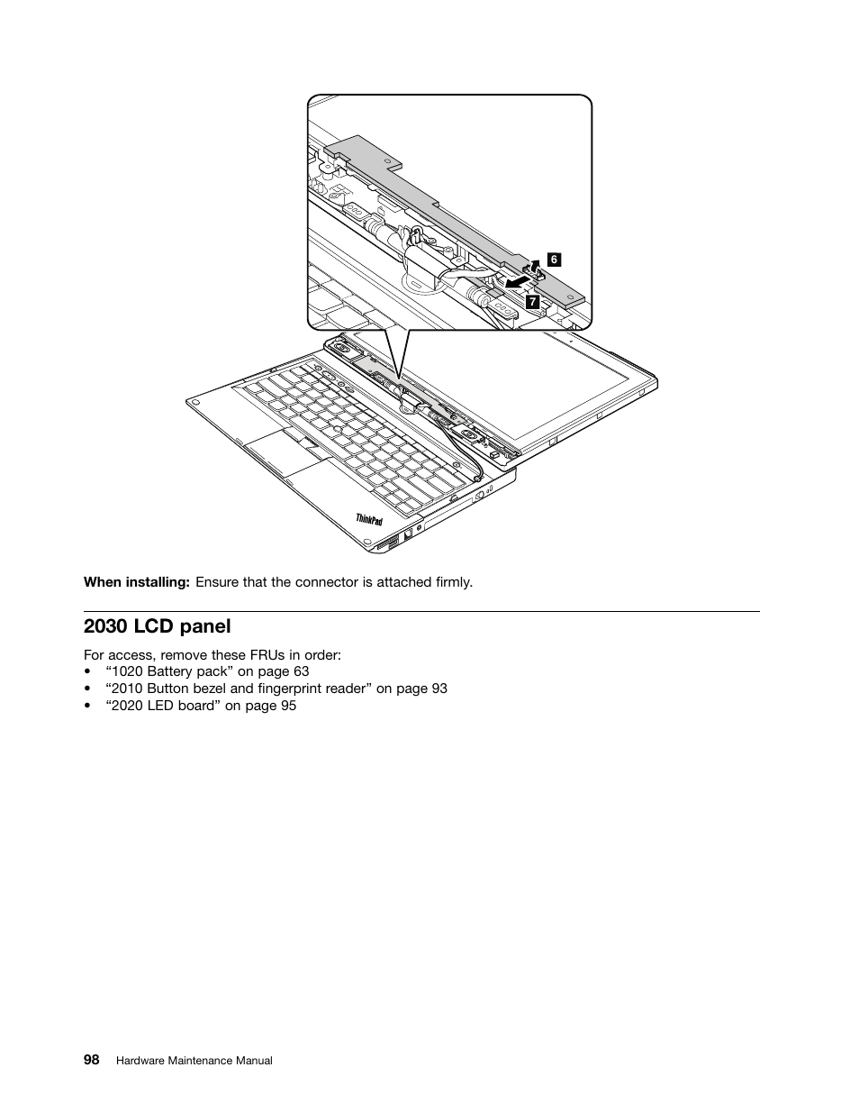2030 lcd panel | Lenovo ThinkPad X230 Tablet User Manual | Page 104 / 118