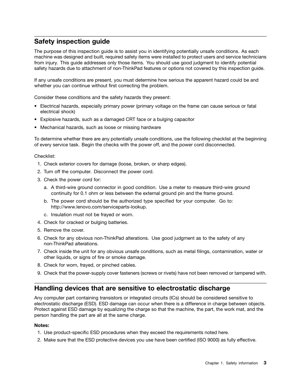 Safety inspection guide | Lenovo ThinkPad X230 Tablet User Manual | Page 9 / 118