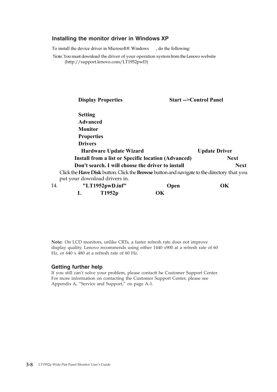 Lenovo ThinkVision LT1952p Wide 19in LCD Monitor User Manual | Page 28 / 38
