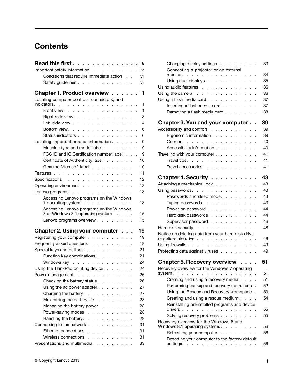 Lenovo ThinkPad X140e User Manual | Page 3 / 156