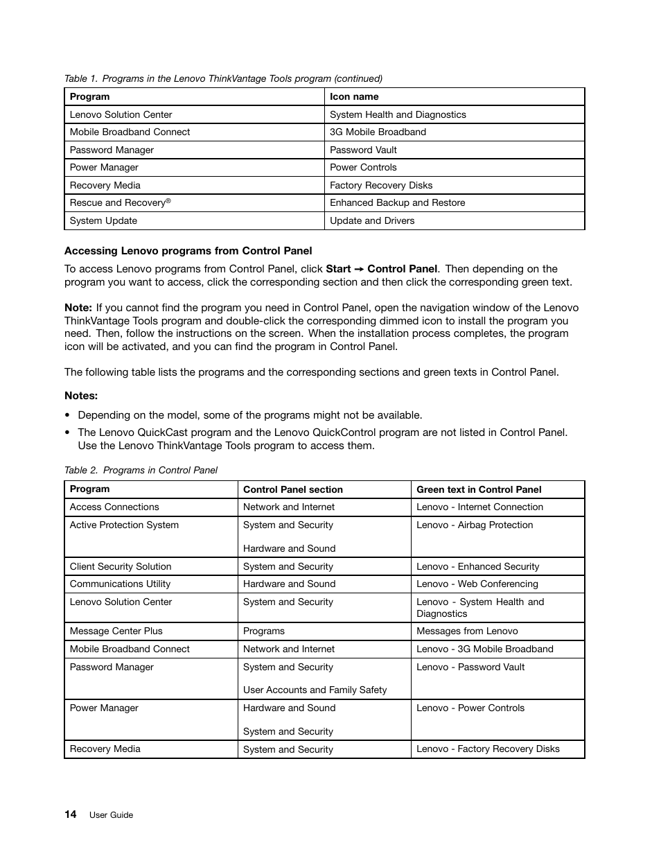 Lenovo ThinkPad X140e User Manual | Page 30 / 156